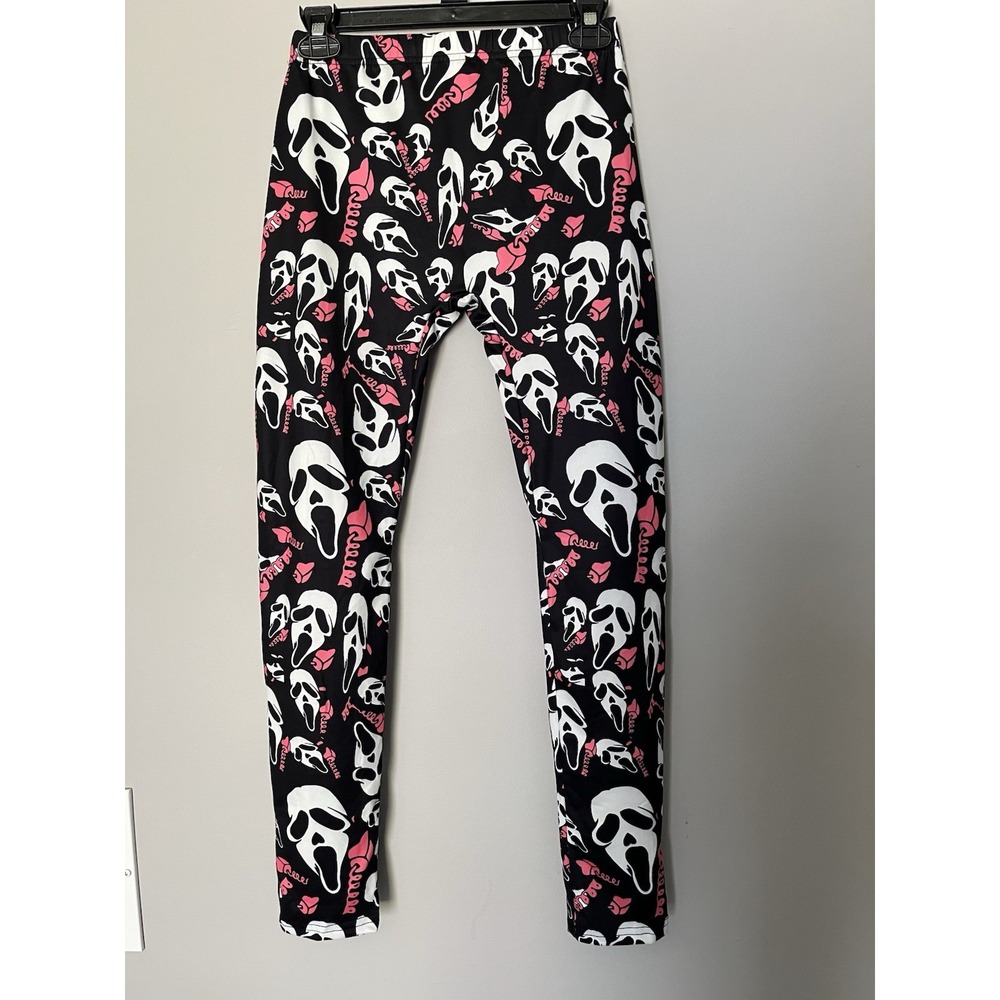 Scream Ghost Face Women's sz S Yoga Sleep Pant Leggings Halloween Cosplay